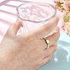 Natural Freshwater Pearl & 304 Stainless Steel Bead Finger Rings RJEW-FS00001-15-5