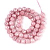 Anti-Tarnish Electroplate Glass Beads Strands X-GLAA-N010-8mm-07-2