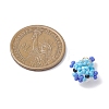 Glass Seed Beaded Puffer Pendants PALLOY-MZ01121-01-2