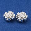 Brass Micro Pave Clear Cubic Zirconia Beads KK-S389-21S-2