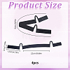 4Pcs Polyester & Nylon Headbands AJEW-HY0003-52-2
