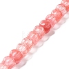 Cherry Quartz Glass Beads Strands G-K335-02E-1