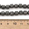 Electroplated Natural Lava Rock Beads Strands G-L606-B02-01B-4