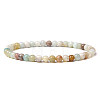 4mm Round Natural Amazonite Beads Bracelet for Men KG3069-30-1