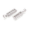 925 Sterling Silver Micro Pave Clear Cubic Zirconia Heart Hamsa Hand Pendants STER-N016-101P-2