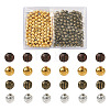 Kissitty 400Pcs 4 Colors Iron Corrugated Beads IFIN-KS0001-03-8