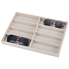 8 Grids Rectangle MDF Covered with Velvet Glasses Organizer Trays ODIS-SP0002-21A-1