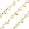 Brass Hollow Heart Link Chains CHC-M025-08G-1