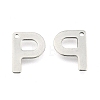 Tarnish Resistant 304 Stainless Steel Letter Charms LS-STAS-O072-P-1