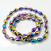 Electroplate Glass Beads Strands EGLA-D017-7x5mm-4-1-2