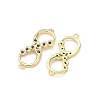Brass Micro Pave Cubic Zirconia Heart Infinity Connector Charms KK-P350-12G-01-5