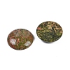 Natural Unakite Cabochons G-H1596-FR-25mm-09-2