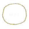 Minimalist Glass Seed Beads & Brass Beads Stretch Bracelets for Women BC0195-20-1