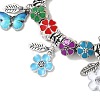 Alloy European Beads Charm Bracelets for Women BJEW-JB13948-3
