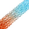 Gradient Color Baking Paint Glass Bead Strands LS-DGLA-A039-T6mm-A016-4