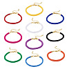 10Pcs 10 Colors Round Nylon Milan Cord Bracelet Making BJEW-TA0001-25-3