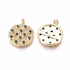 Brass Micro Pave Cubic Zirconia Pendants KK-D156-05G-C-2