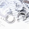 304 Stainless Steel Twist C-Shaped Stud Earrings for Women EJEW-C096-40P-4