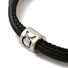 PU Leather Round Cord Multi-strand Bracelets SJEW-K002-07A-2