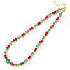 Christmas Glass Seed Beaded Necklaces SI5243-1-1