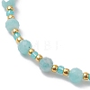 Adjustable Natural Amazonite & Glass Braided Bead Bracelet BJEW-JB10137-07-3
