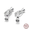 Rhodium Plated 925 Sterling Silver Key Clasps STER-L055-065P-1
