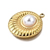 Plastic Pearl Pendants STAS-Q360-03J-G-2
