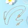 Alloy Cross & Oval Virgin Mary Rosary Bead Necklaces for Women WGC59F8-01-3
