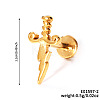 Stylish and Elegant Stainless Steel Sword Stud Earrings GB8029-2-2