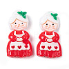 Christmas Decorations Theme Opaque Resin Decoden Cabochons RESI-Z026-01R-1