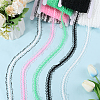 25M Nylon Elastic Pleated Lace Trim OCOR-CY0001-13A-5