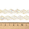 Electroplate Transparent Glass Beads Strands EGLA-N020-03B-4