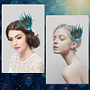 Feather & Alloy Alligator Hair Clips PHAR-WH0018-31-5
