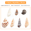 140Pcs 2 Style Natural Shell Beads SSHEL-FH0001-08-5