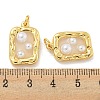 Rack Plating Brass & Epoxy Resin Pendants KK-C059-05G-3