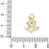 Brass with Rhinestone Charms KK-CBAD872-01G-10-3