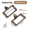 25Pcs Rectangle Zinc Alloy Label Frame Card Holder AJEW-FH0008-75D-2