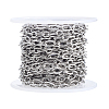 304 Stainless Steel Textured Cable Chains CHS-WH0020-004P-6