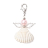 Angel Clam Shell Pendant Decoration HJEW-MZ00246-01-3