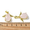 Natural Rose Quartz Pendants KK-F888-01G-21-3