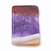 Dyed Natural Crackle Agate Pendants G-S330-09-3