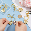 4Pcs Brass Locket Pendant Decorations KEYC-HS00021-3