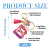 Alloy Resin Butterfly Keychains KEYC-TADJ0002-02G-B-3