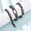 Vintage 304 Stainless Steel Mixed Chain Necklaces NJEW-C115-06AS-1