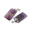 Natural Amethyst Faceted Pendants G-L623-03P-06-2