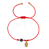 Glass Evil Eye Beaded Braided Bracelets ID6668-5-1