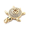 Rack Plating Brass with Cubic Zirconia Pendants KK-Q017-01C-G-2