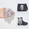 Iron with Rhinestone Tassel Rivet Epaulettes AJEW-WH0481-527A-3