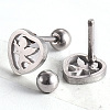 Tarnish Resistant 201 Stainless Steel Barbell Cartilage Earrings EJEW-R147-35-2