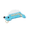 Beaded Bird Charms PALLOY-MZ01172-01-4